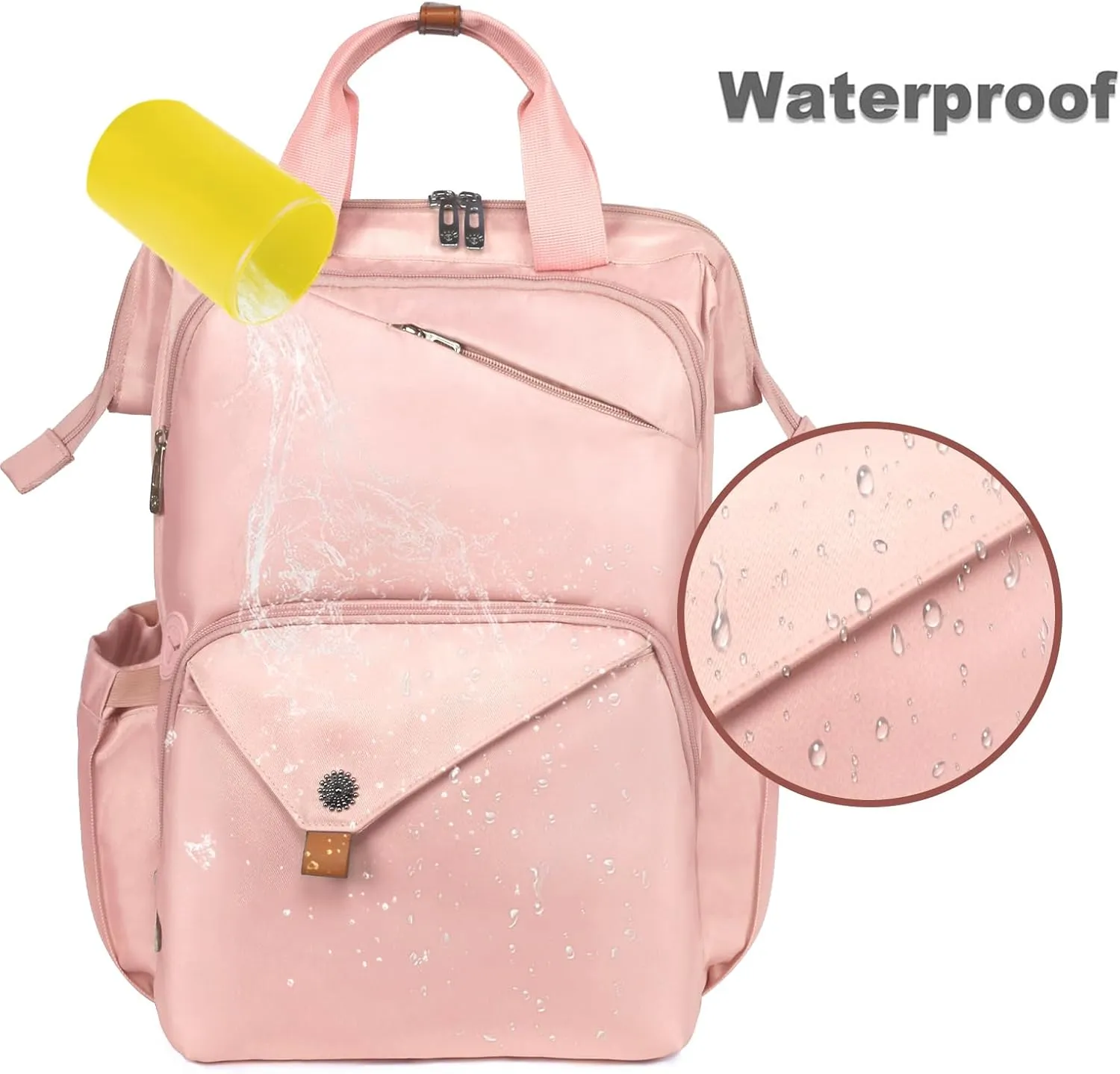Hap Tim Travel Backpack Carry On Flight Approved, Laptop Backpack Women, Work Backpack Woman, Teacher Backpack, Pink7651-PK