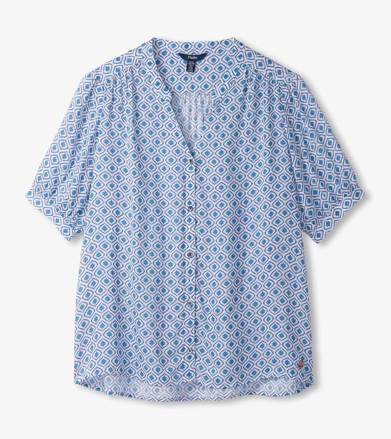 Hatley Womens Ivy Blouse - Bllue/white