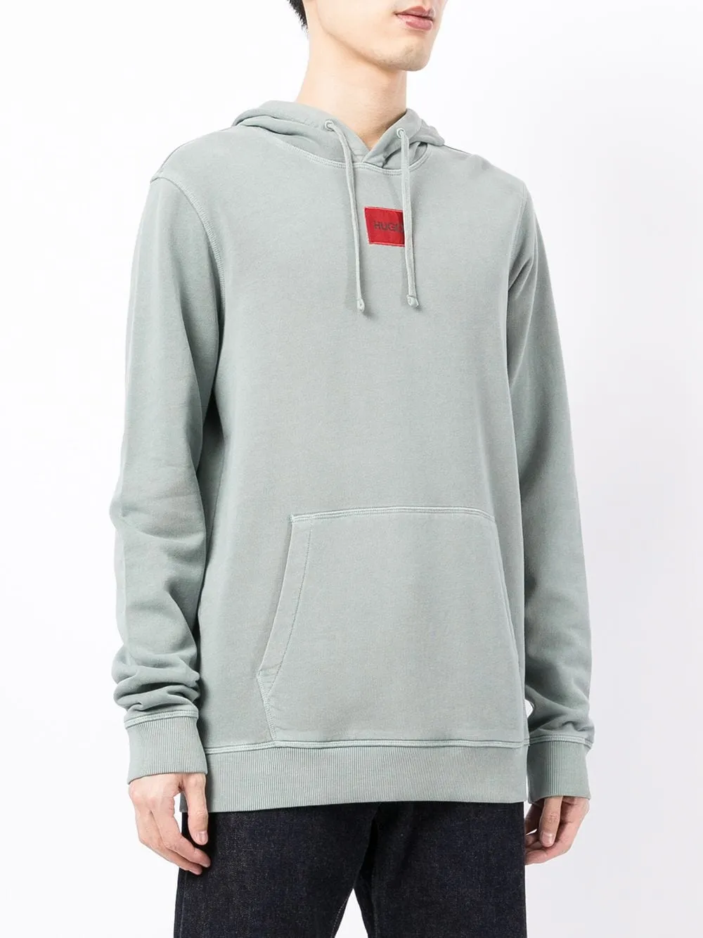 HUGO Logo Hoodie Grey