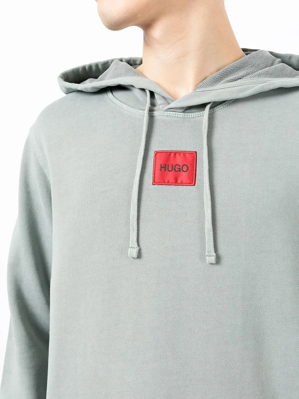HUGO Logo Hoodie Grey