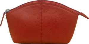 ili New York Genuine Leather Cosmetic Pouch  RFID Blocking, Leather Makeup Bag for Purse with Top Zip Closure & Interior Zip Pocket, Perfect as a Compact and Stylish Travel Cosmetic Bag