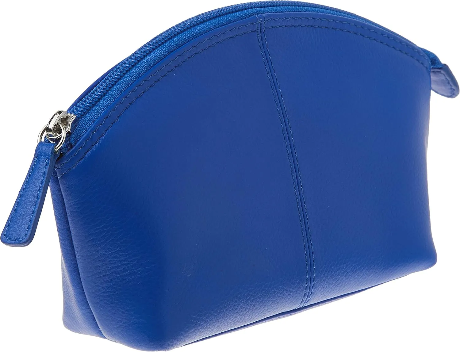 ili New York Genuine Leather Cosmetic Pouch  RFID Blocking, Leather Makeup Bag for Purse with Top Zip Closure & Interior Zip Pocket, Perfect as a Compact and Stylish Travel Cosmetic Bag