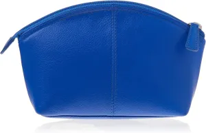 ili New York Genuine Leather Cosmetic Pouch  RFID Blocking, Leather Makeup Bag for Purse with Top Zip Closure & Interior Zip Pocket, Perfect as a Compact and Stylish Travel Cosmetic Bag