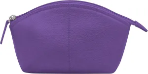 ili New York Genuine Leather Cosmetic Pouch  RFID Blocking, Leather Makeup Bag for Purse with Top Zip Closure & Interior Zip Pocket, Perfect as a Compact and Stylish Travel Cosmetic Bag