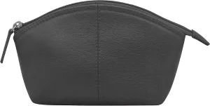 ili New York Genuine Leather Cosmetic Pouch  RFID Blocking, Leather Makeup Bag for Purse with Top Zip Closure & Interior Zip Pocket, Perfect as a Compact and Stylish Travel Cosmetic Bag