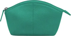 ili New York Genuine Leather Cosmetic Pouch  RFID Blocking, Leather Makeup Bag for Purse with Top Zip Closure & Interior Zip Pocket, Perfect as a Compact and Stylish Travel Cosmetic Bag