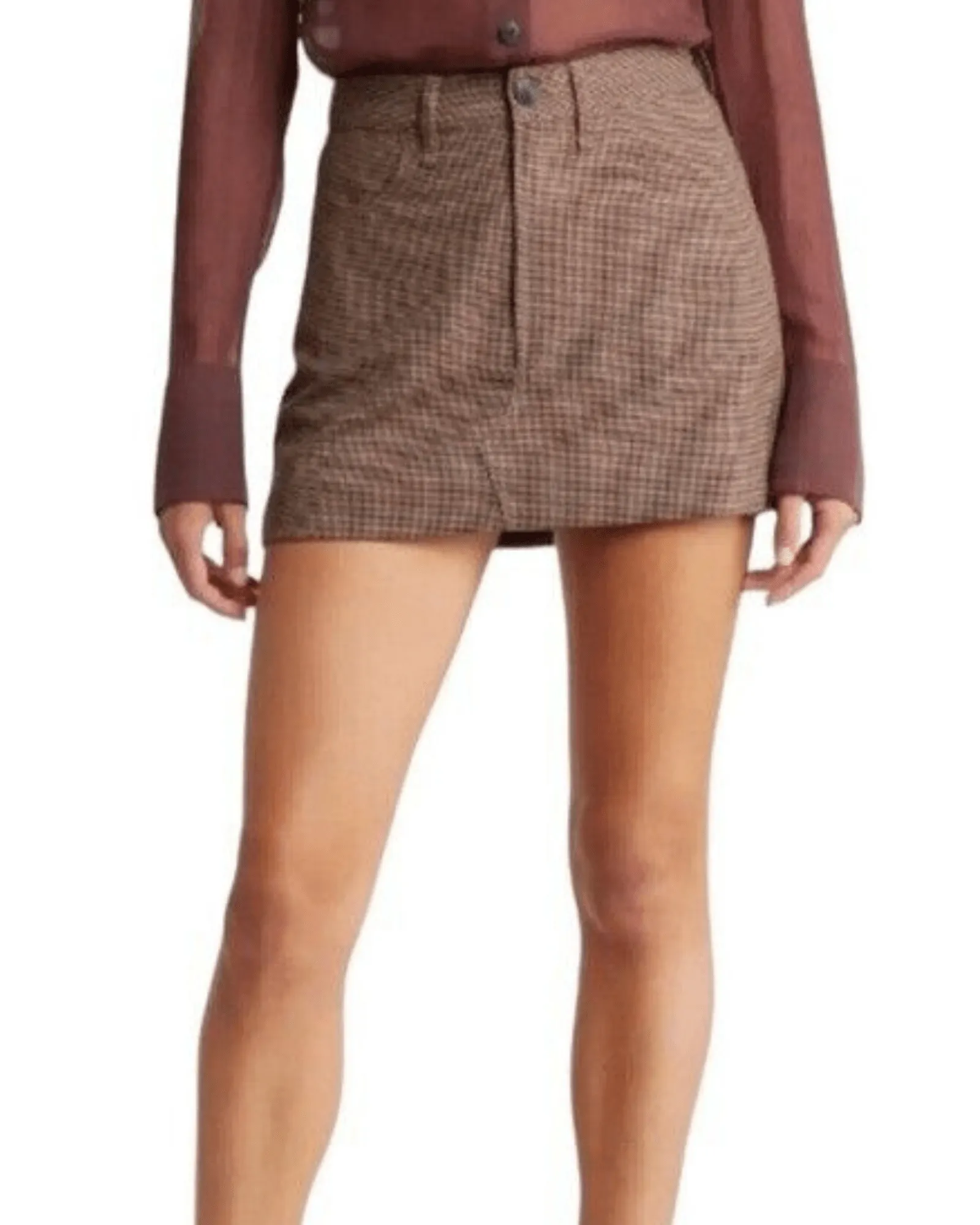 Itty Bitty Wool Plaid Mini Skirt