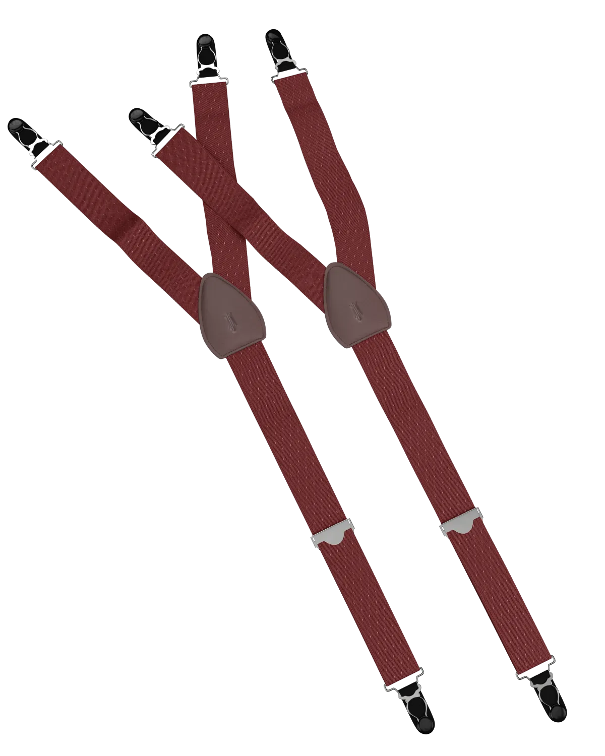 Jackson Dot Maroon White Shirttail Garters