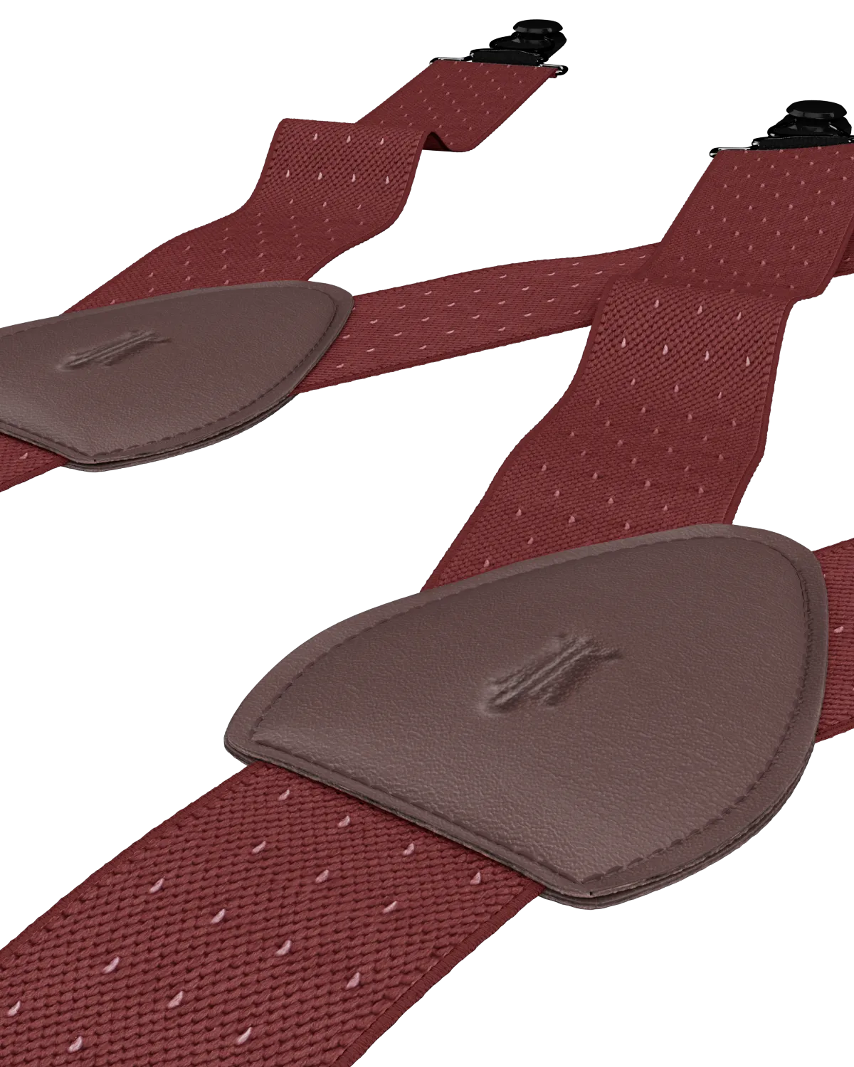 Jackson Dot Maroon White Shirttail Garters