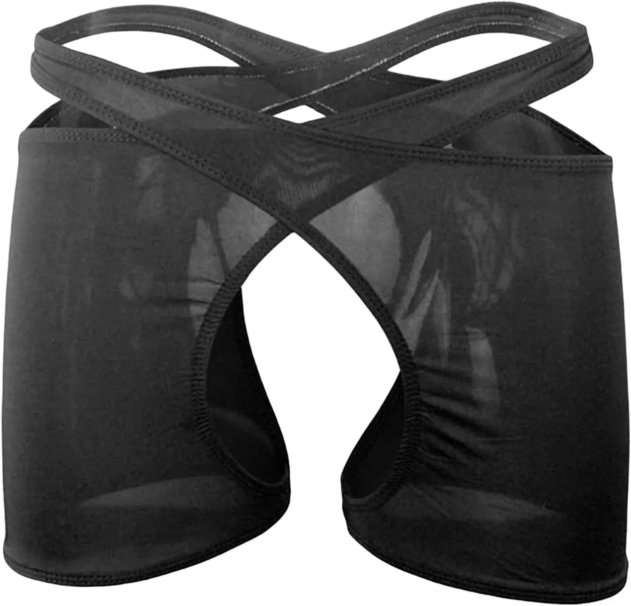 JEShifangjiusu Men'S Sexy Thong Underwear Low Waist Large Cross Boxers Briefs Sissy Pouch Crossdress Panties Lingerie