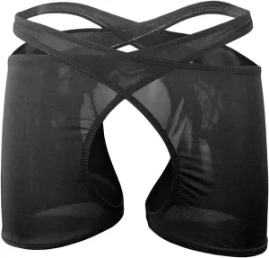 JEShifangjiusu Men'S Sexy Thong Underwear Low Waist Large Cross Boxers Briefs Sissy Pouch Crossdress Panties Lingerie