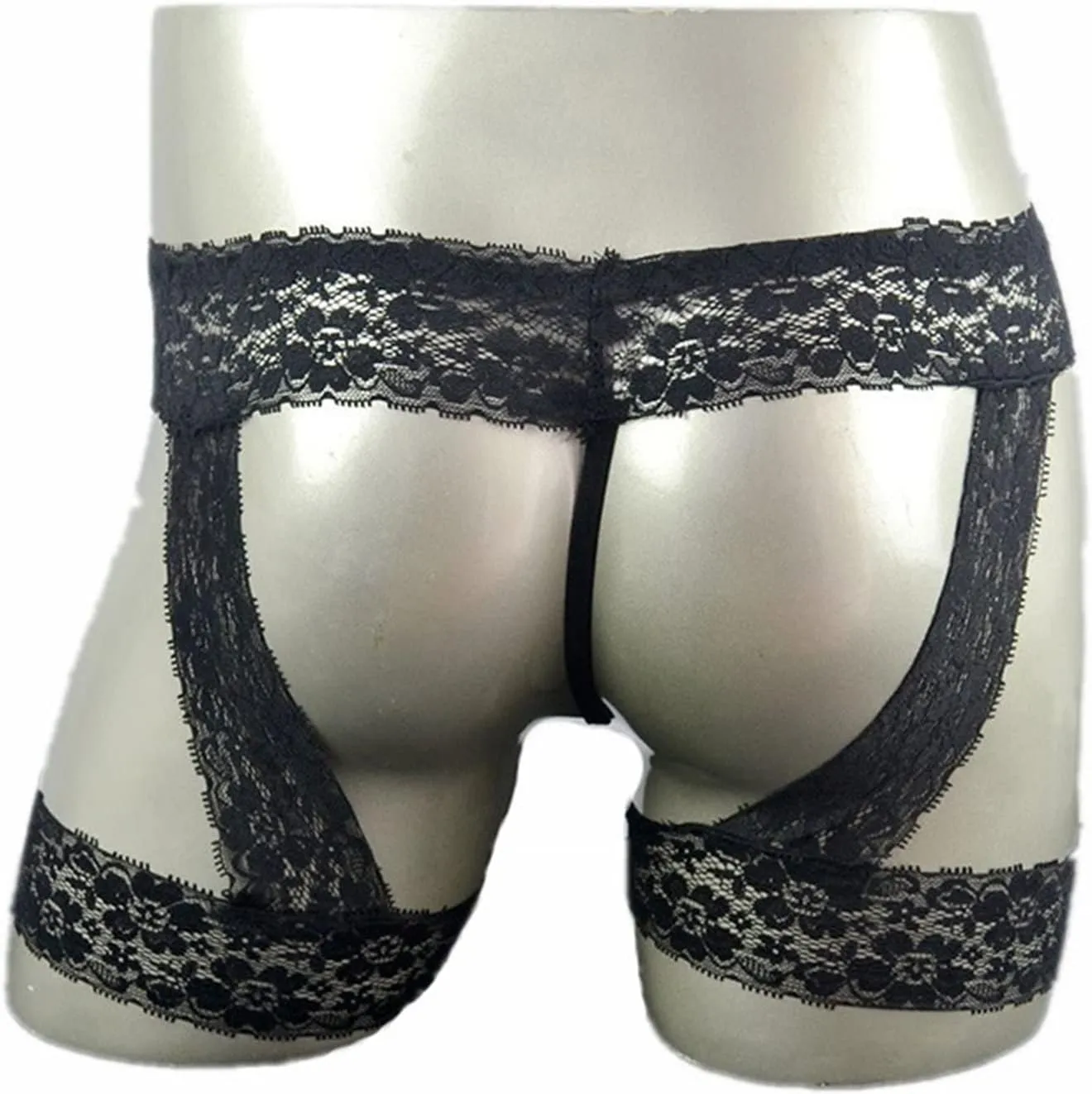 JEShifangjiusu Men'S Sissy Pouch Boxers Briefs Lace Floral Thong Bikini G-String Bikini Crossdress Briefs Lingerie Panties