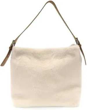 Joy Susan Womens Fashion Purse Teresa Faux Fur Hobo Hand Bag