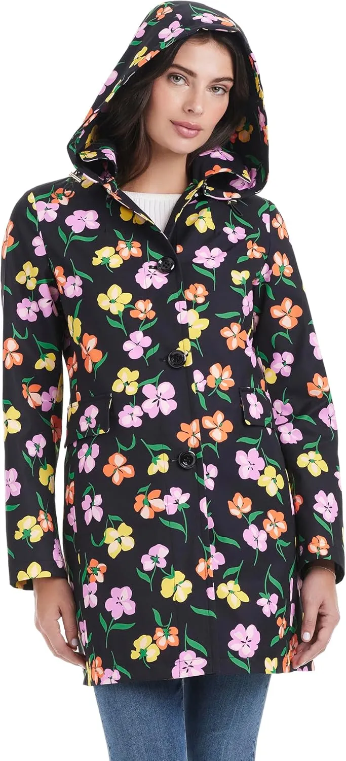 kate spade new york Women's line Raincoat with Removable Hood