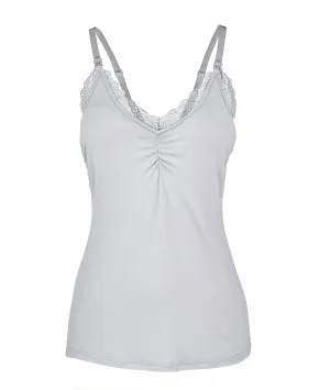 Lace Nursing Camisole -Glowing Grey