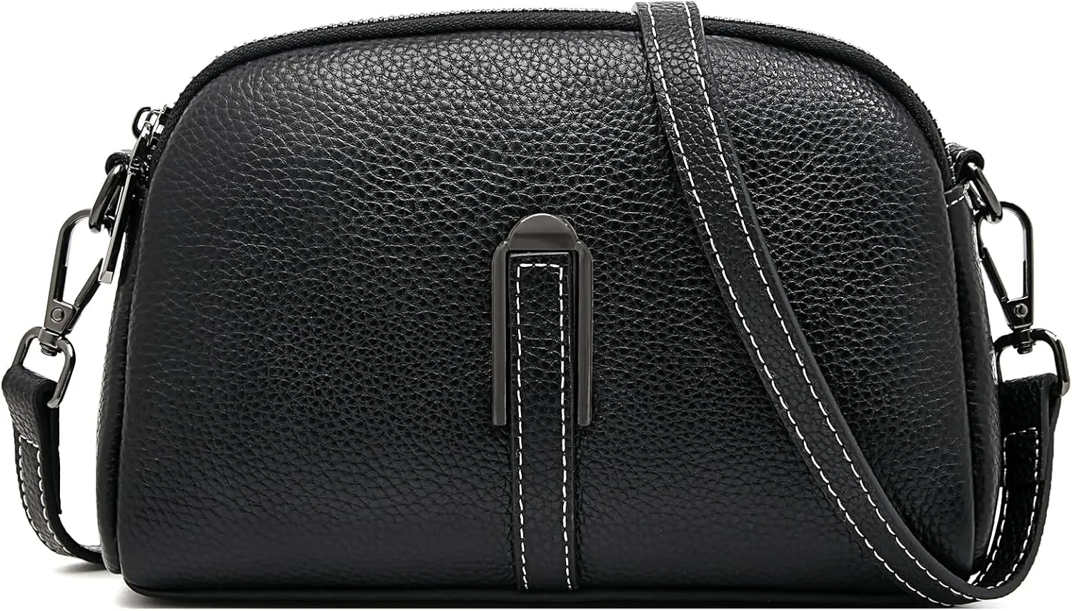 LAORENTOU Vegan Leather Crossbody Bags for Women Heart Shaped Magnetic Buckle Shoulder Bag Purse for Ladies