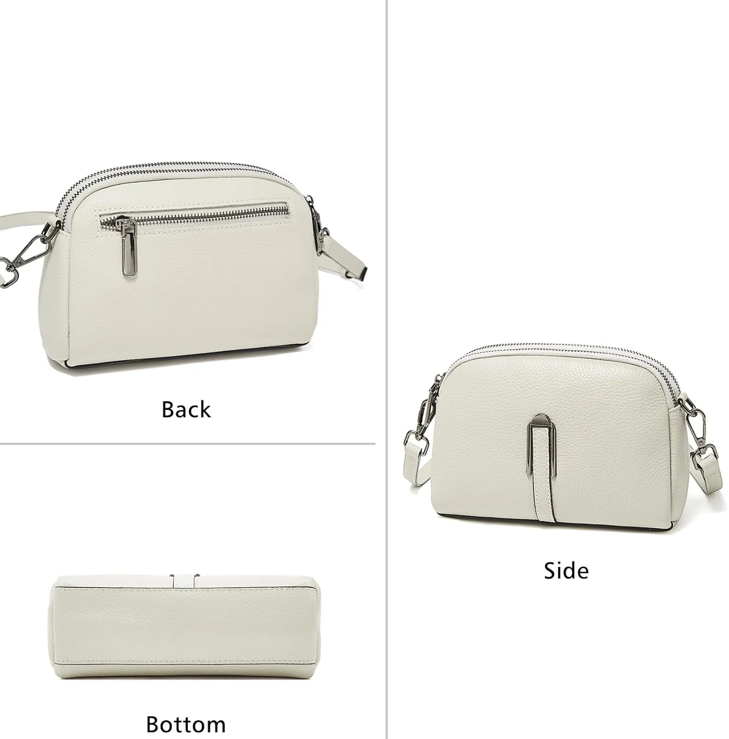 LAORENTOU Vegan Leather Crossbody Bags for Women Heart Shaped Magnetic Buckle Shoulder Bag Purse for Ladies