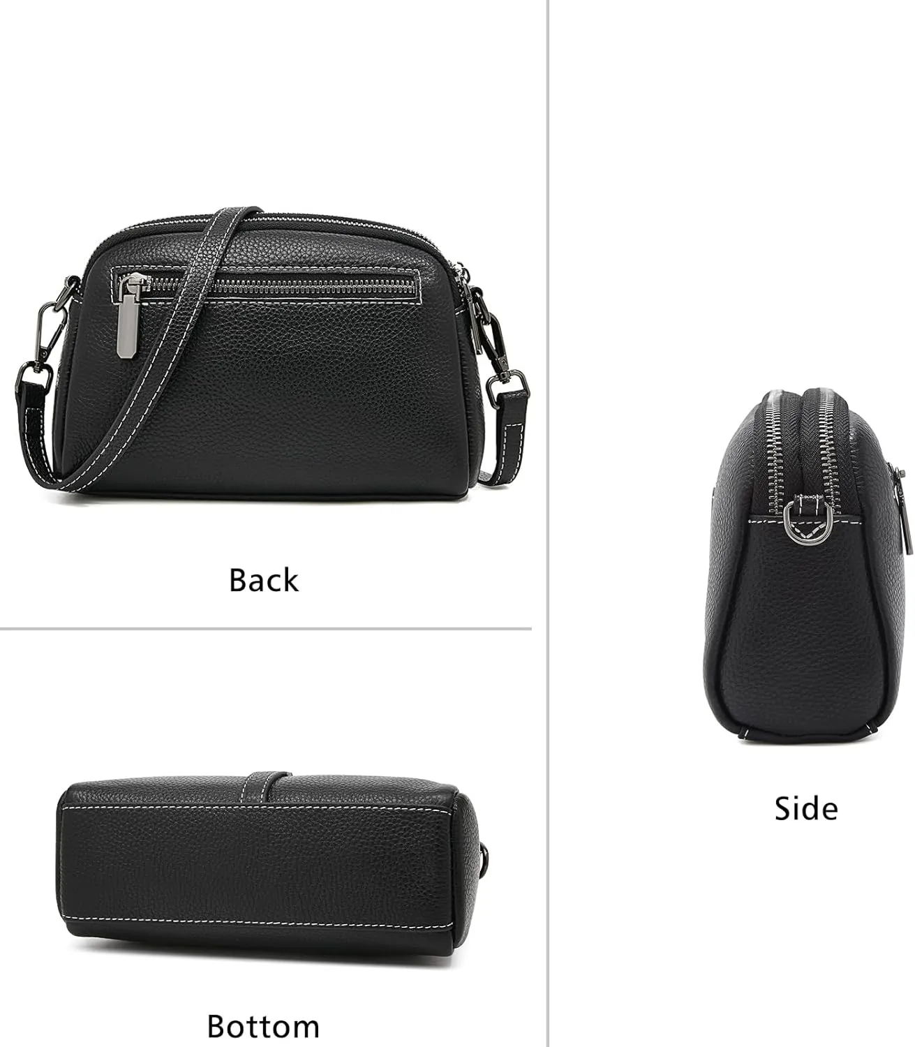 LAORENTOU Vegan Leather Crossbody Bags for Women Heart Shaped Magnetic Buckle Shoulder Bag Purse for Ladies