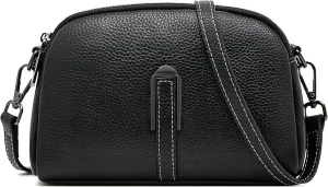 LAORENTOU Vegan Leather Crossbody Bags for Women Heart Shaped Magnetic Buckle Shoulder Bag Purse for Ladies