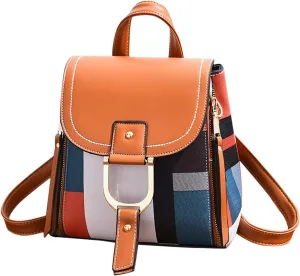 Leather Backpack Purse for Women Letter Purse Mobile Phone Messenger Bags Fashion Soft Leather Outdoor Backpack