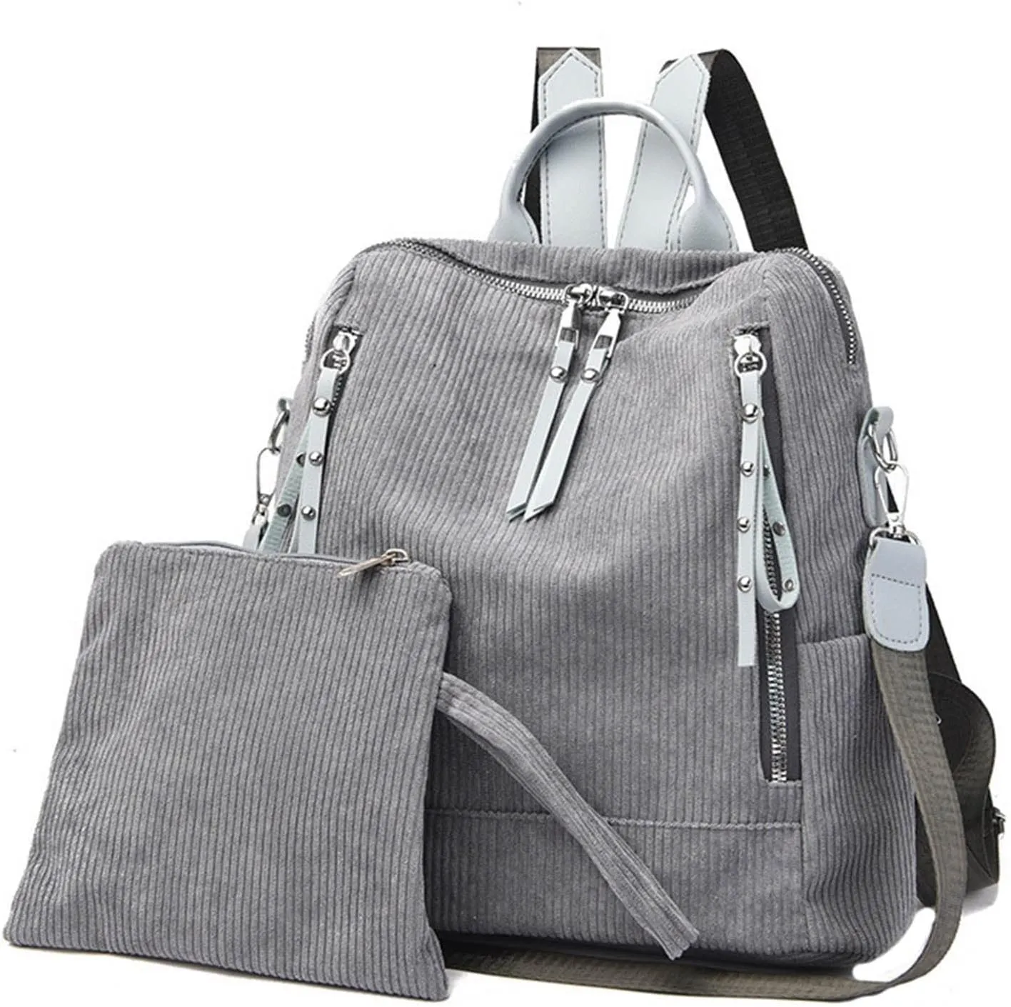 Leather Backpack Purse for Women Soft Rucksack Ladies Shoulder Bags Medium Fashion Soft Leather Outdoor Backpack