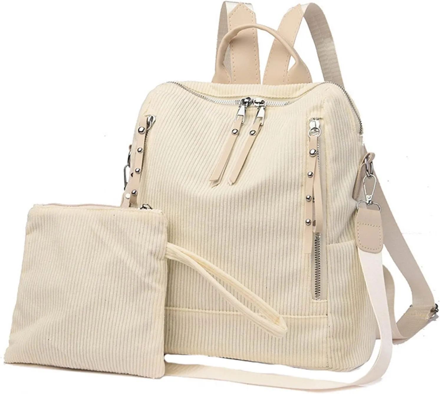 Leather Backpack Purse for Women Soft Rucksack Ladies Shoulder Bags Medium Fashion Soft Leather Outdoor Backpack