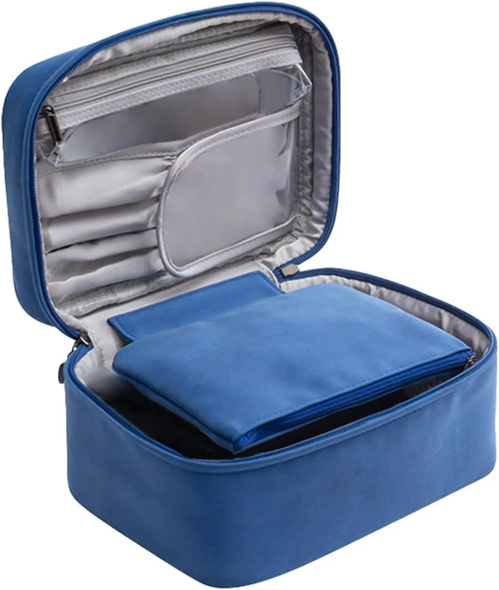 Lightweight Cosmetic Bag Has Plenty Of Room In 1 Makeup Bags Portable Grey Travel Travel Makeup Case Organizer Small (C, One Size)