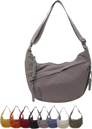 Limorence Crossbody Bag, Fashion Lightweight Nylon Hobo Bag, Multi-Pocket Design, Adjustable Strap for Everyday Use