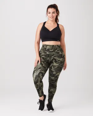 Logan Printed Legging | Olive Green / Light Green