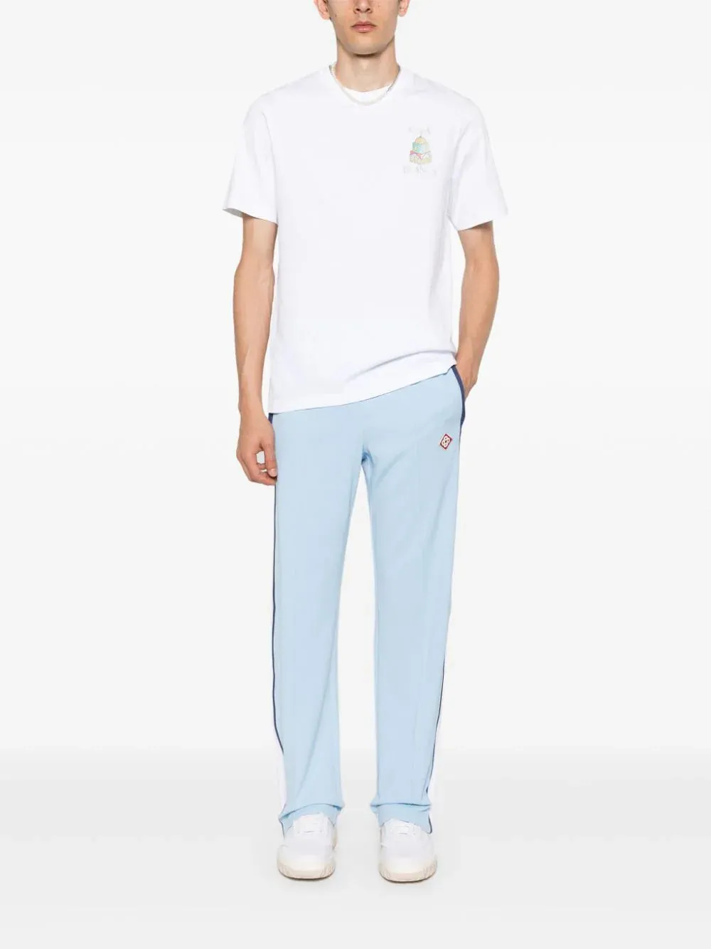 Logo-Embroidered Straight-Leg Track Pants