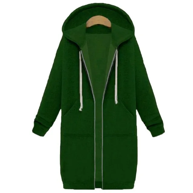 Long Oversized Hoodies Women Autumn Winter Sweatshirt Women Zipper Women Hoodies