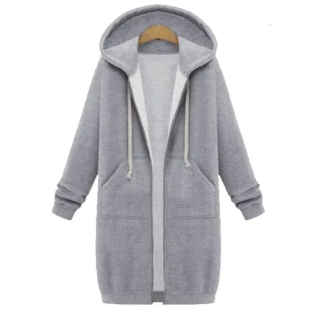 Long Oversized Hoodies Women Autumn Winter Sweatshirt Women Zipper Women Hoodies