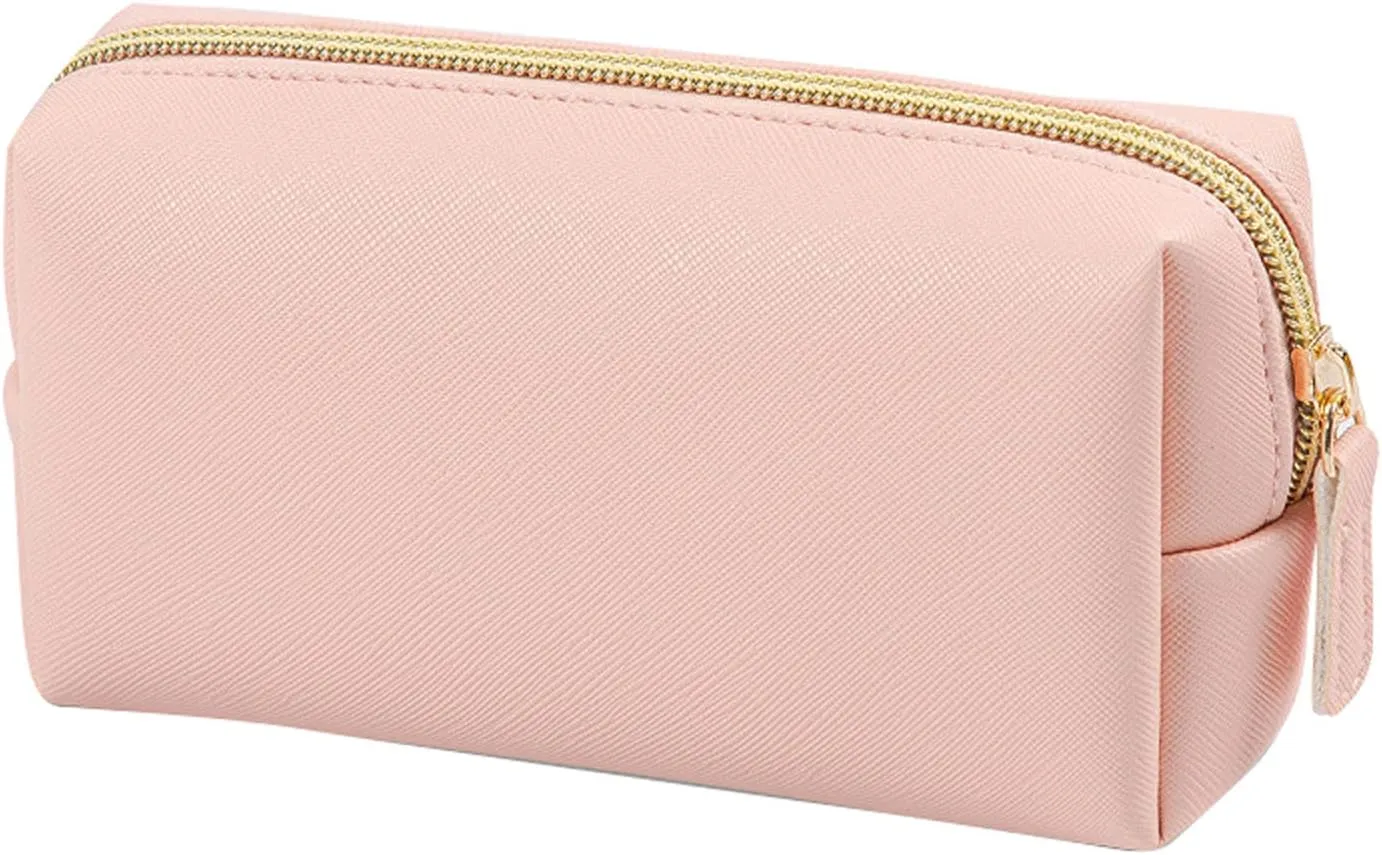 Makeup Bag,Large Capacity PU Leather Waterproof Portable Small Makeup Bag,Toiletry Bag,Travel Cosmetic Bag,Makeup Bag Organizer for Girls Women Gifts Daughter