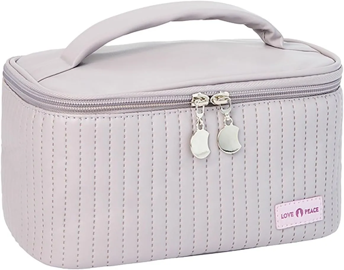 Makeup Bags for Women 2025 New Upgrade Portable Large Capacity Waterproof PU Leather Makeup Bag Organizer,Toiletry Bag,Cosmetic Bag,Makeup Bag Organizer for Gifts Girls Daughter Women