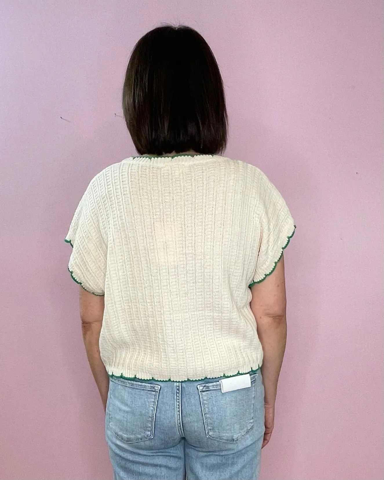Meadow Edge Scallop Knit Top