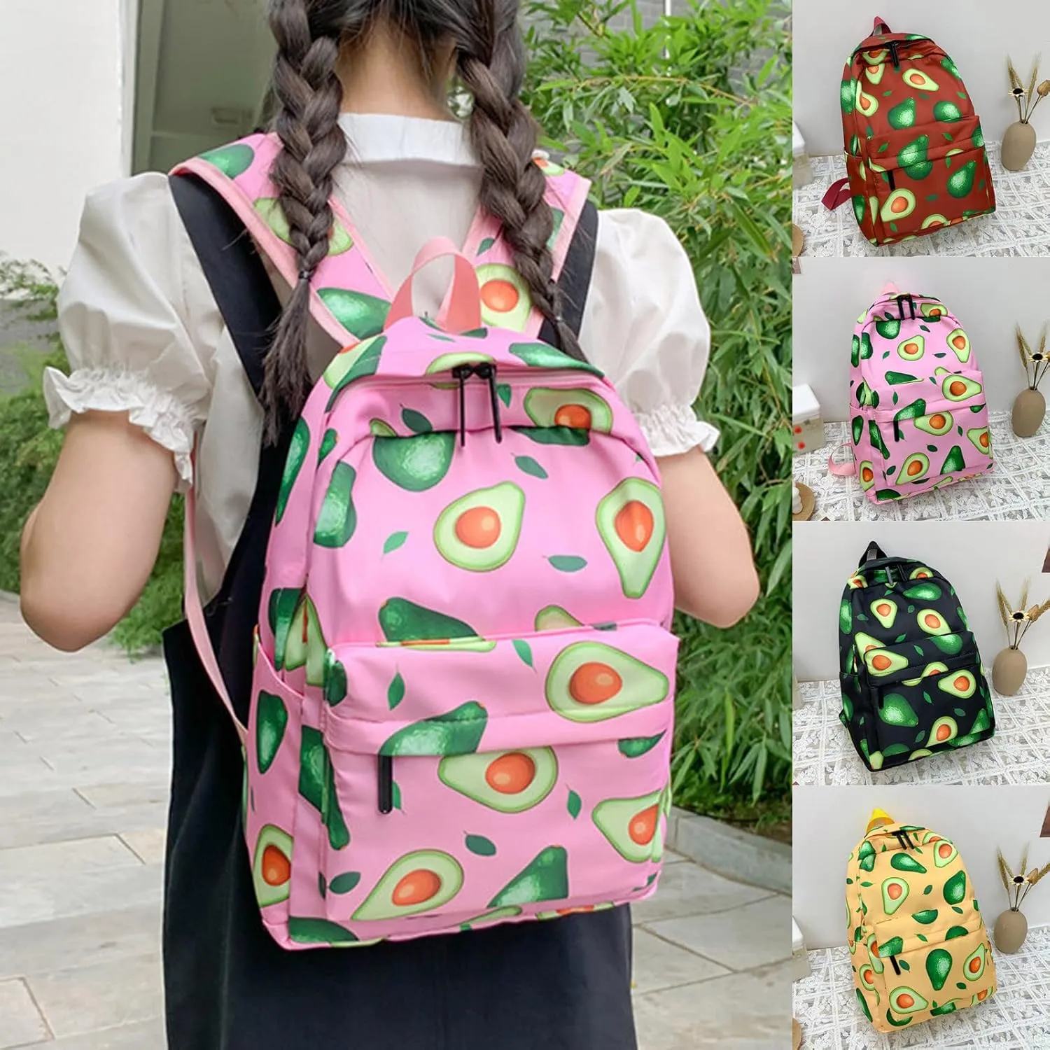 Medium Backpack Purse for Women Casual Daypack with Anti-Theft Back Pocket Outdoor Travel Slim Laptop Backpack(One Size)