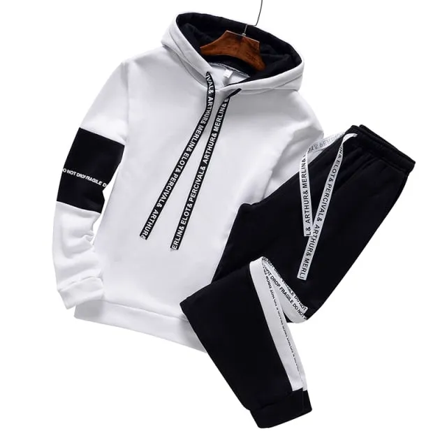 Men Casual Hoodies Fashion Tracksuits