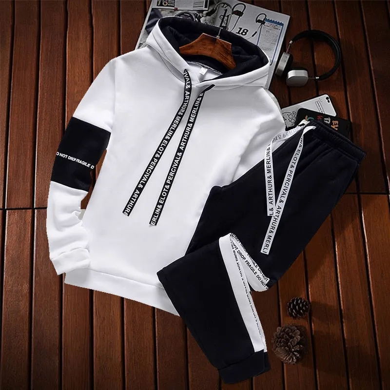 Men Casual Hoodies Fashion Tracksuits