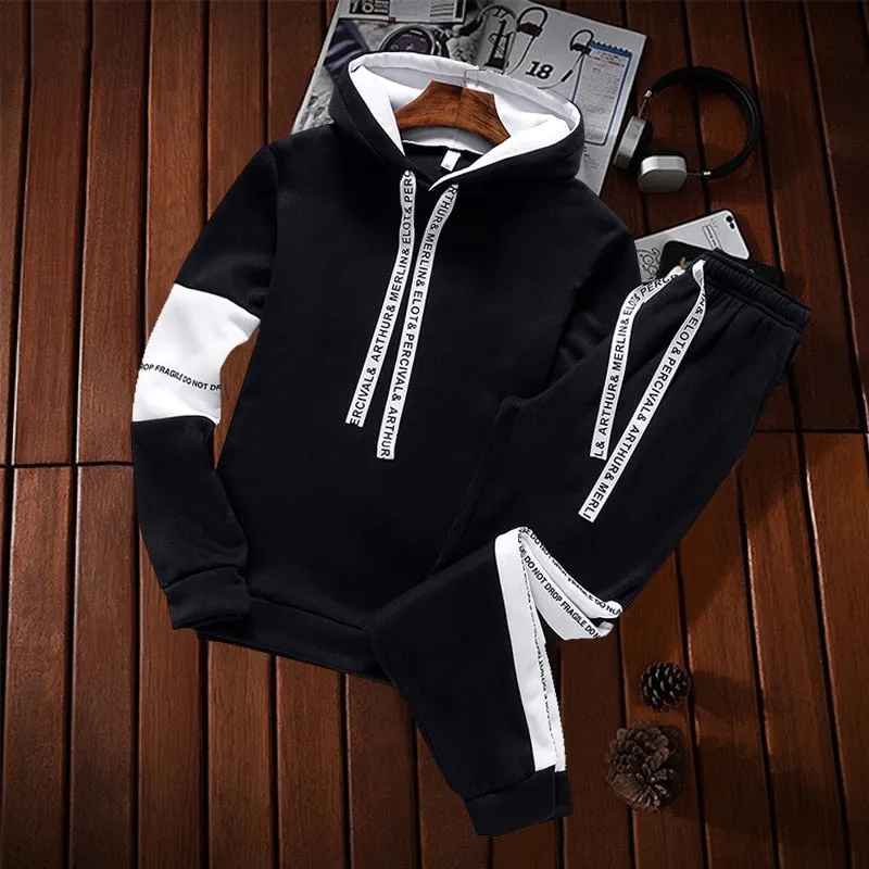 Men Casual Hoodies Fashion Tracksuits