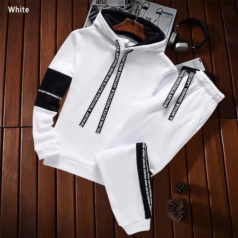 Men Casual Hoodies Fashion Tracksuits