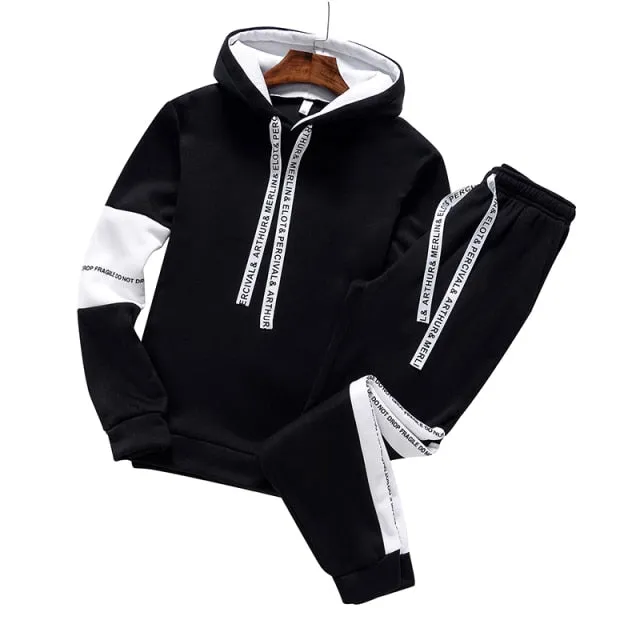 Men Casual Hoodies Fashion Tracksuits