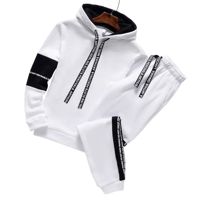 Men Casual Hoodies Fashion Tracksuits