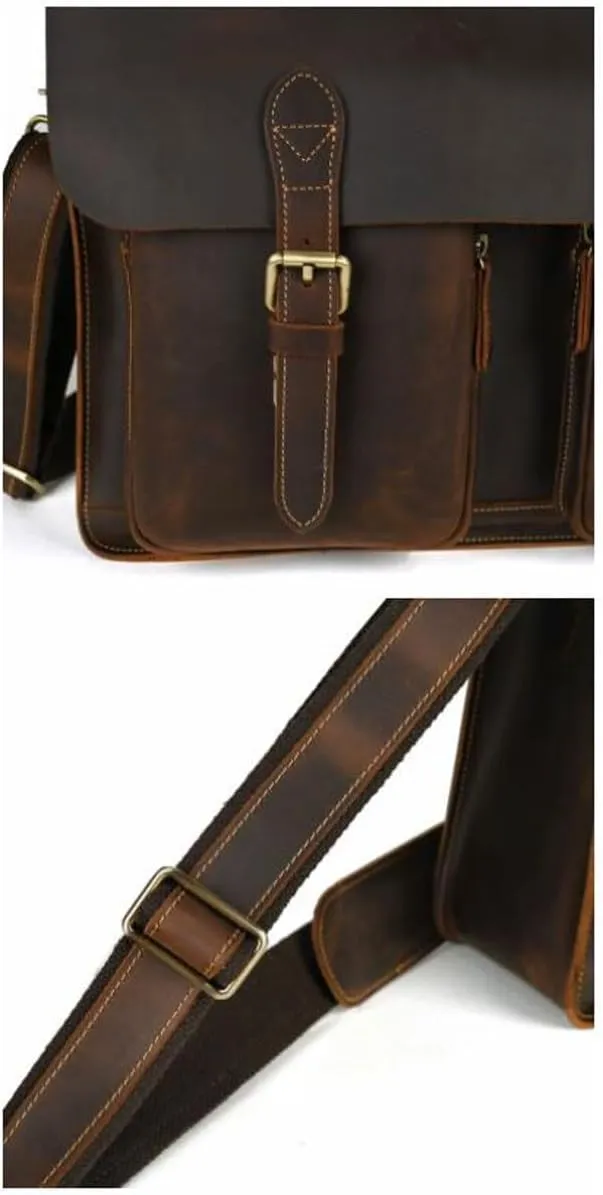 Mens Briefcases Handbags Messenger Shoulder Bags Genuine Leather Carrying Cases Laptop Bags