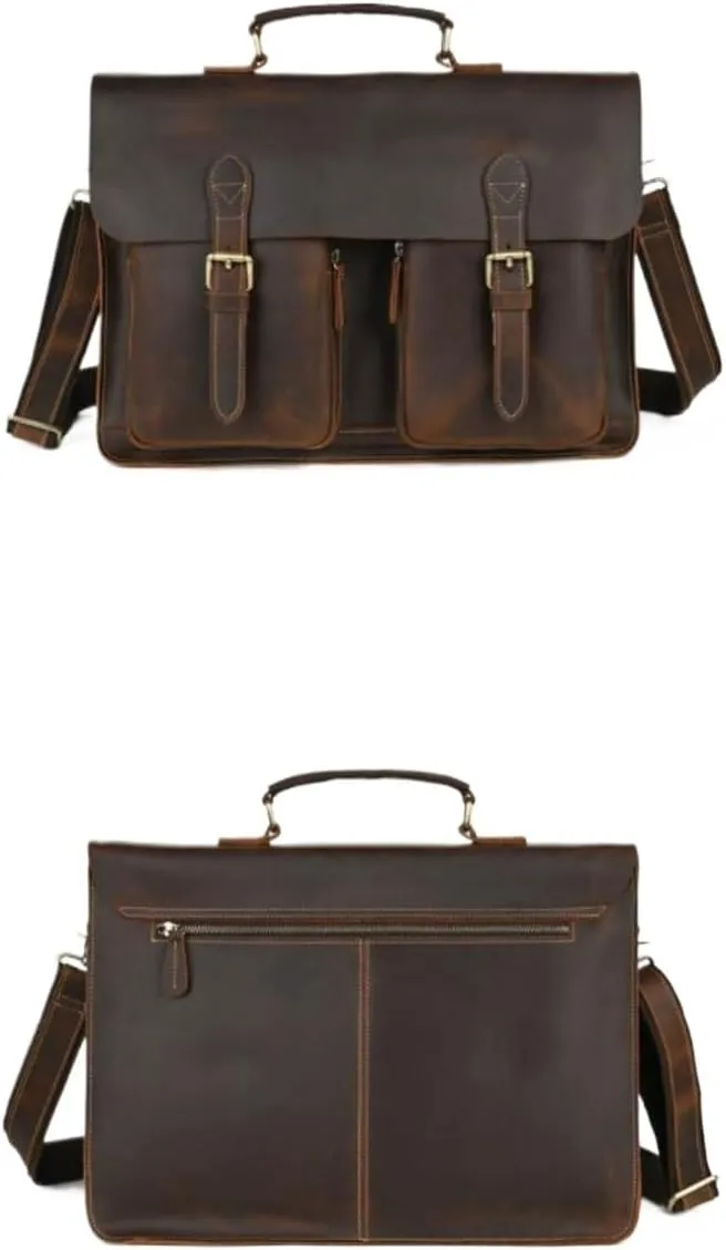 Mens Briefcases Handbags Messenger Shoulder Bags Genuine Leather Carrying Cases Laptop Bags