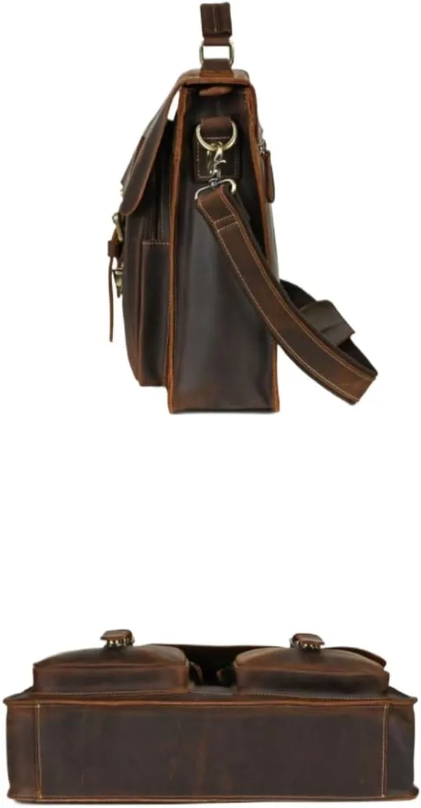 Mens Briefcases Handbags Messenger Shoulder Bags Genuine Leather Carrying Cases Laptop Bags