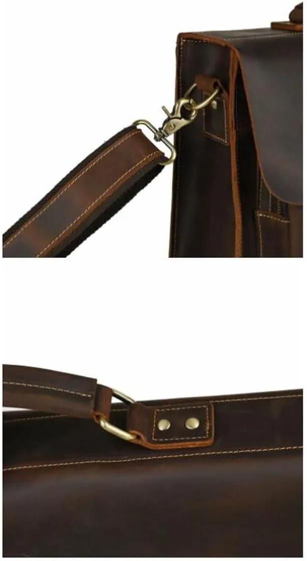 Mens Briefcases Handbags Messenger Shoulder Bags Genuine Leather Carrying Cases Laptop Bags