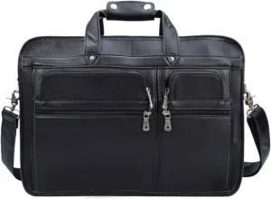 Mens Briefcases Laptop Bags Genuine Leather Messenger Shoulder Bags Computer Carrying Cases Handbags