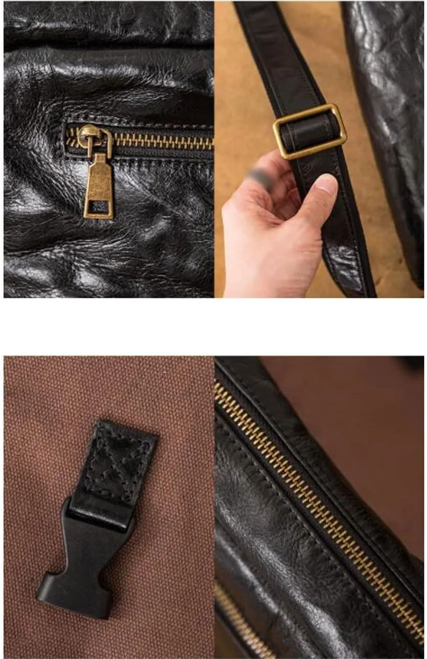 Mens Briefcases Waist Packs Messenger Shoulder Bags Genuine Leather Casual Daypacks Crossbody Bags Travel Bags