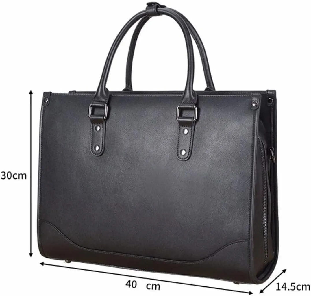 Mens Business Handbags Briefcases Carrying Cases Genuine Leather Messenger Shoulder Bags Laptop Bags