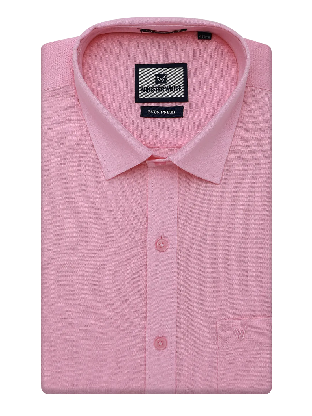 Mens Cotton Linen Regular Fit Pink Colour Shirt Ever Fresh